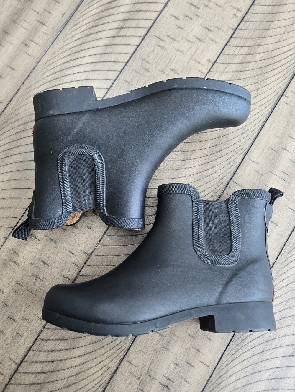 chooka Black Chelsea Rain Ankle Boots